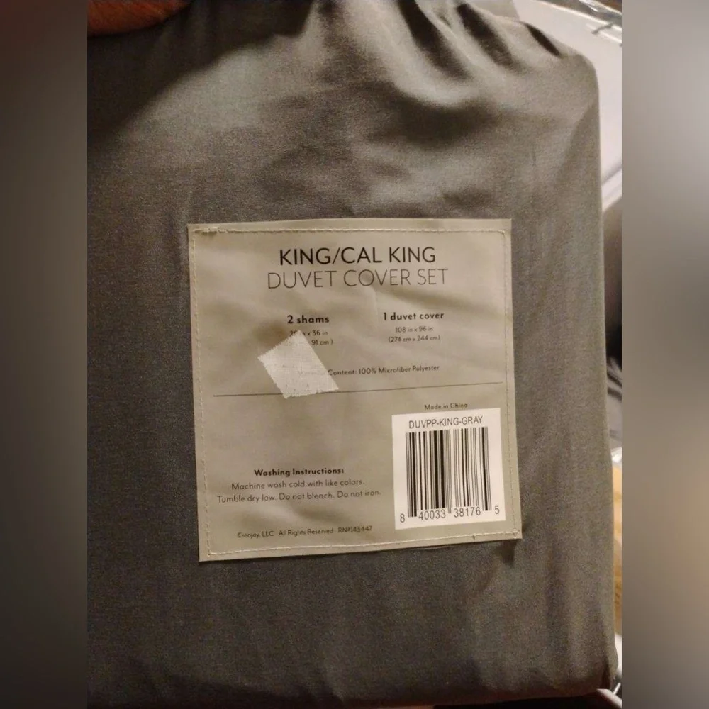 Enjoy home collection premium ultra soft pinch pleat duvet cover set CAL King